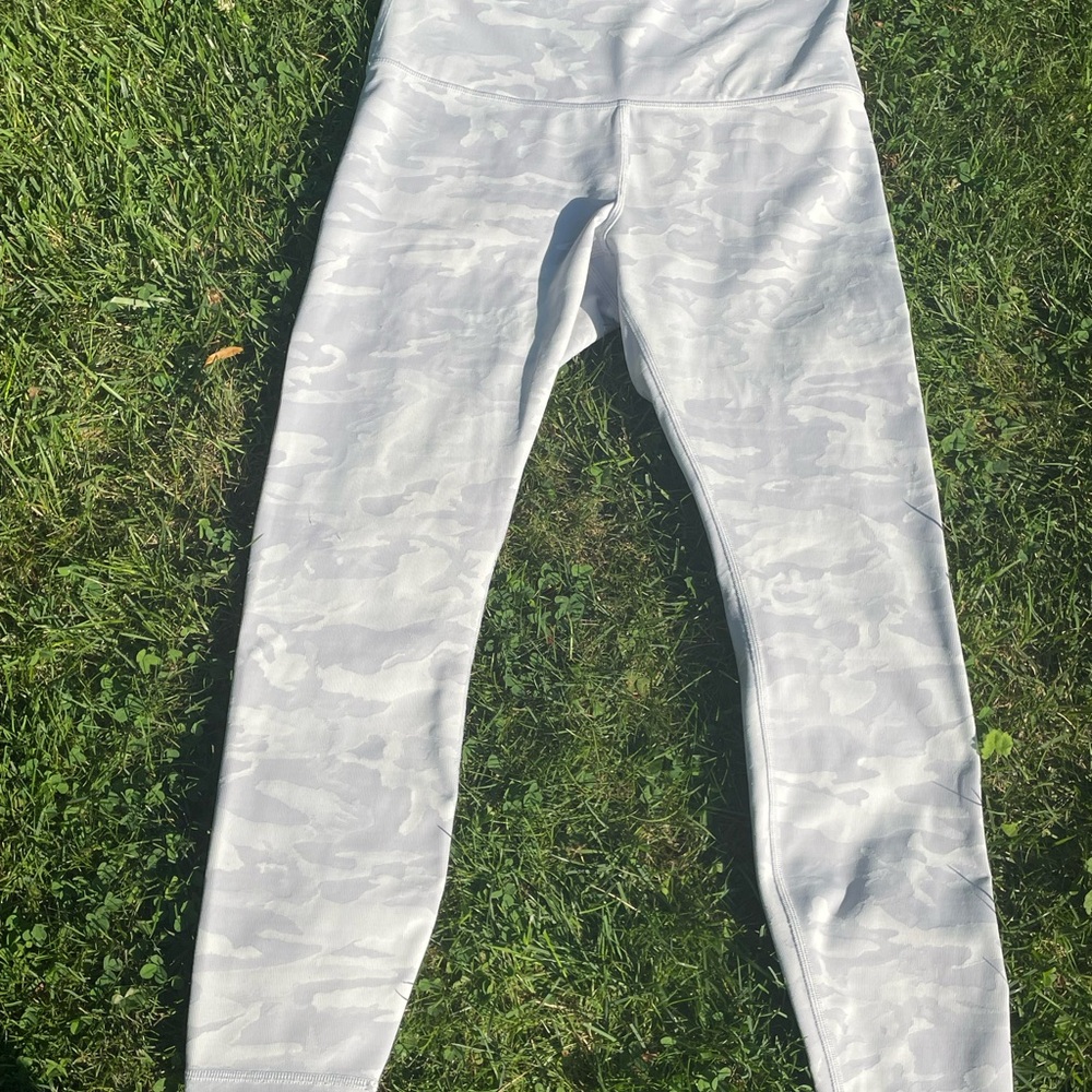 Camo white and grey lululemon leggings